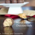 Peanut Butter Chocolate Balls labeled