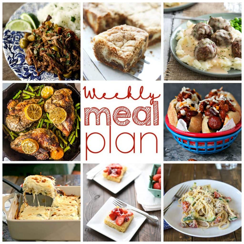 Weekly Meal Plan Week 3 collage image featuring 8 recipes from the meal plan