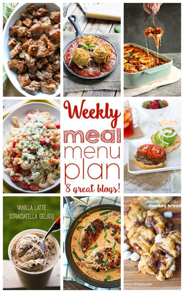 Weekly Meal Plan Week 4 - 8 Top bloggers brining you 6 dinner recipes and 2 desserts to make your week easy!