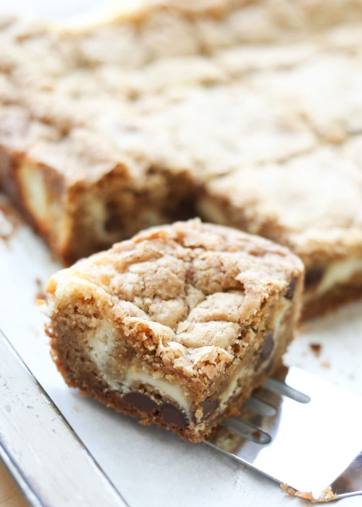 Cheesecake Cookie Bars {Barefeet in the Kitchen}