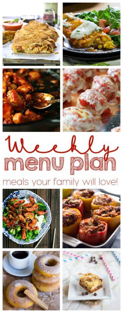 Weekly Meal Plan Week 5 - 8 top bloggers bringing you 6 dinner recipes and 2 desserts to make a quick, easy, and delicious week!