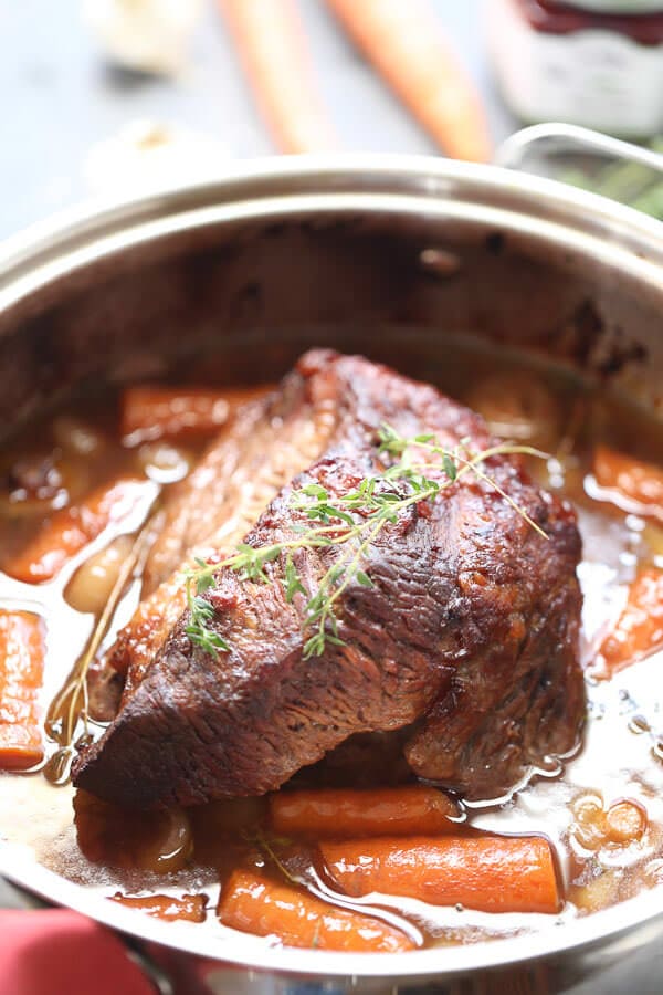 Sweet & Savory Braised Brisket {Lemons for Lulu}