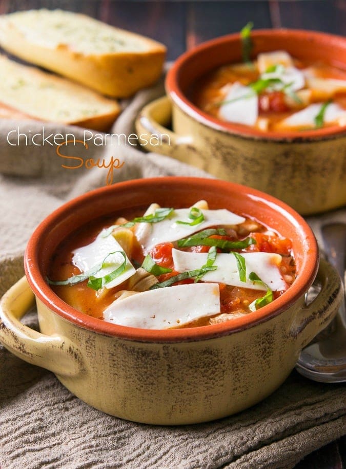 Chicken Parmesan Soup {I Wash...You Dry}
