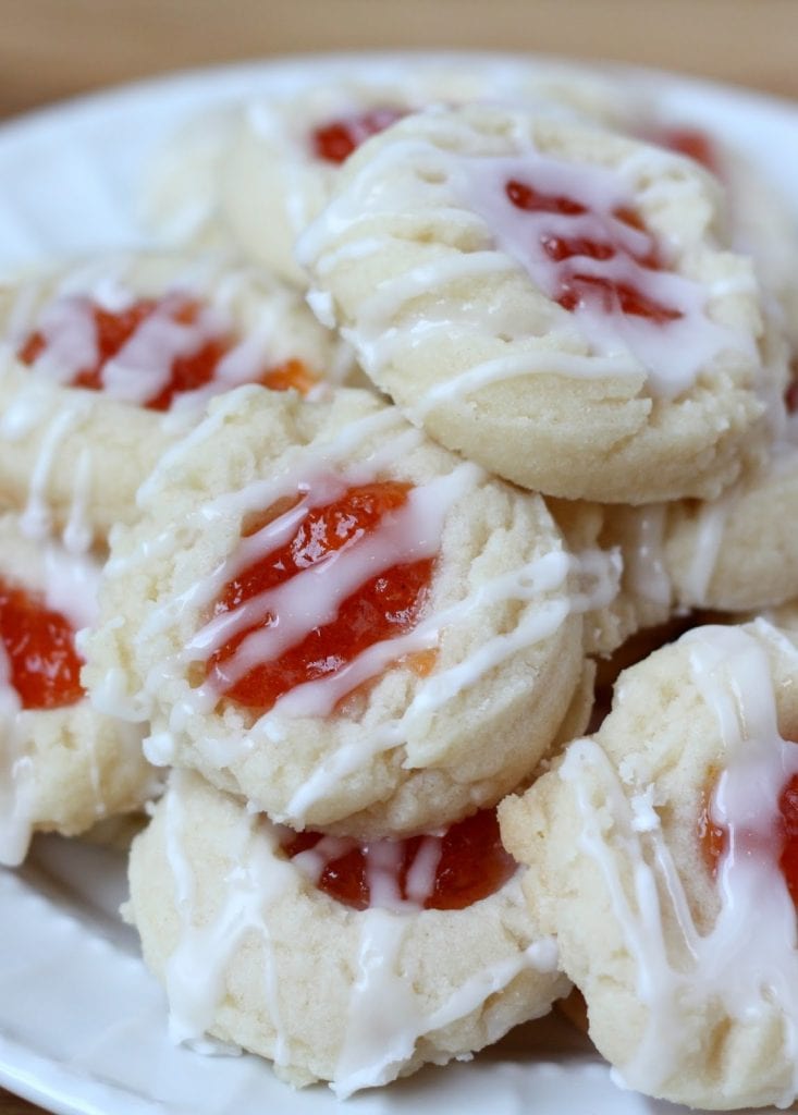 Almond Shortbread Thumbprint Cookies {Barefeet in the Kitchen} 