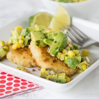 Shrimp Cakes with Corn and Avocado Salsa  - Put a twist on classic crab cakes by using shrimp! Top with corn and avocado salsa for a buttery and slightly spicy kick!