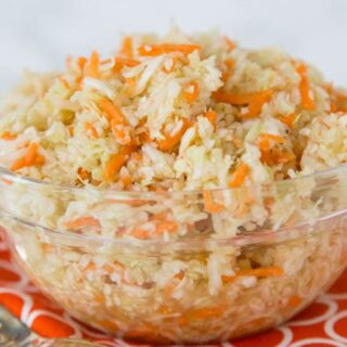 Summer Coleslaw - light and tangy no mayo coleslaw recipe that you can make all summer long!