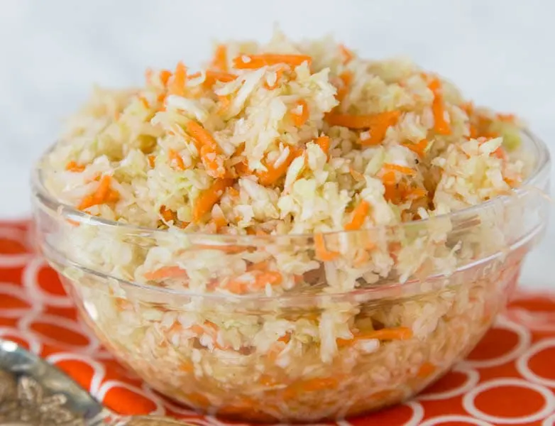 Summer Coleslaw - light and tangy no mayo coleslaw recipe that you can make all summer long!
