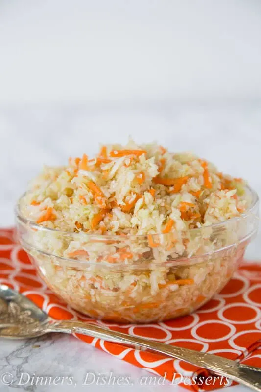 summer coleslaw in a bowl