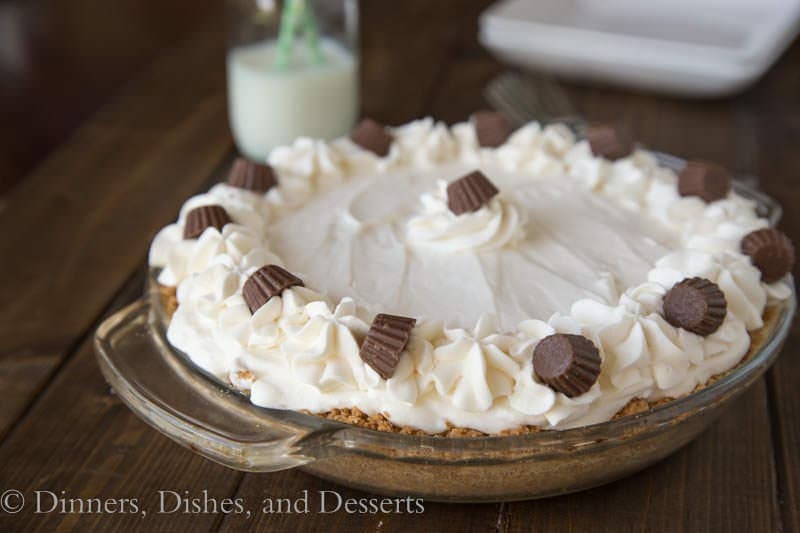 Chocolate Peanut Butter Cream Pie {Dinners, Dishes, and Desserts}