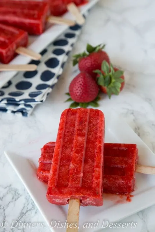 Strawberry Popsicles - use fresh strawberries to make super easy and delicious popsicles to enjoy all summer long.