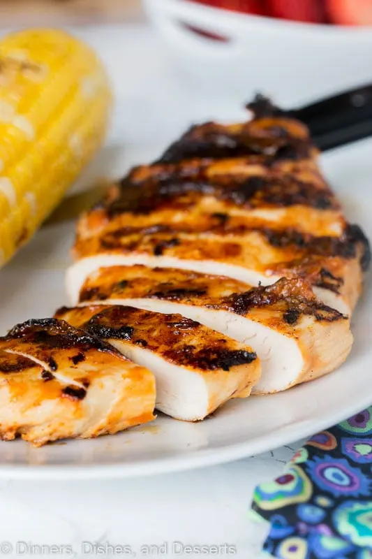 Grilled Chicken with Peach Barbecue Sauce