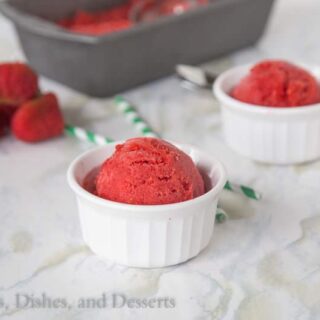 Strawberry Sorbet {Dinners, Dishes, and Desserts}