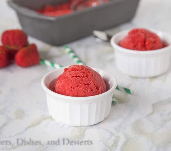 Strawberry Sorbet {Dinners, Dishes, and Desserts}