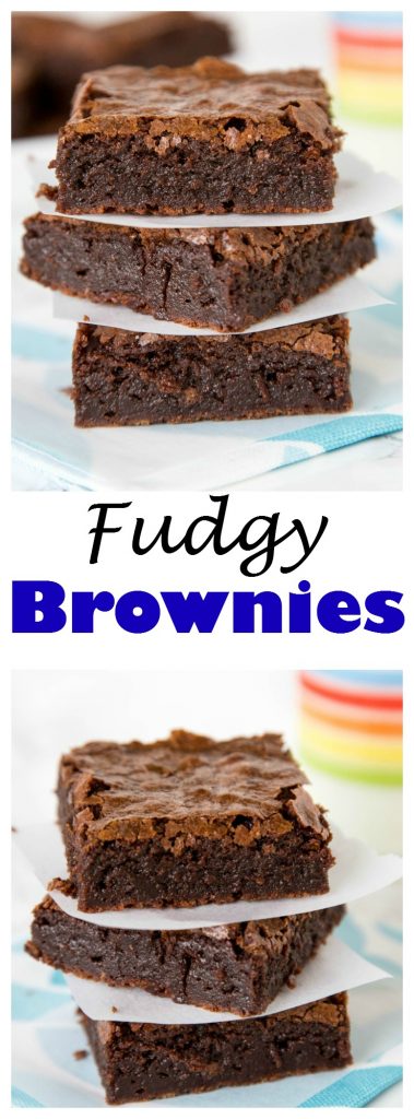 Fudgy Brownies - Rich and fudgy brownies from scratch! Super easy you will ditch the box mix.