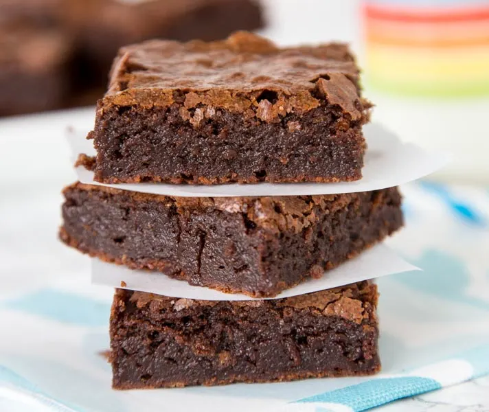 Fudgy Brownies - Rich and fudgy brownies made from scratch! Super easy you will ditch the box mix.