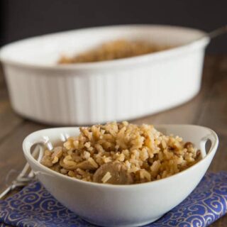 THE Rice - this rice is a super easy side dish the whole family will love. Mushrooms and french onion soup give the rice lots of great flavor.