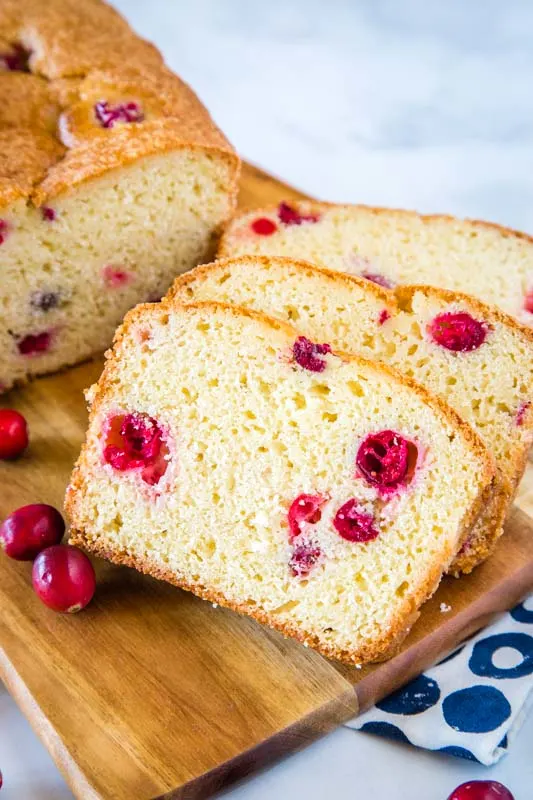 Easy Cranberry Bread is great with fresh or dried cranberries