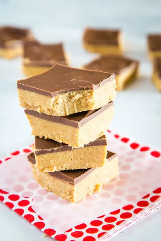 Chocolate and peanut butter bars are a delicious and easy treat to make