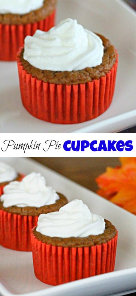 Pumpkin Pie Cupcakes are a great alternative to classic pumpkin pie. Like the filling of pumpkin pie but in cupcake form!