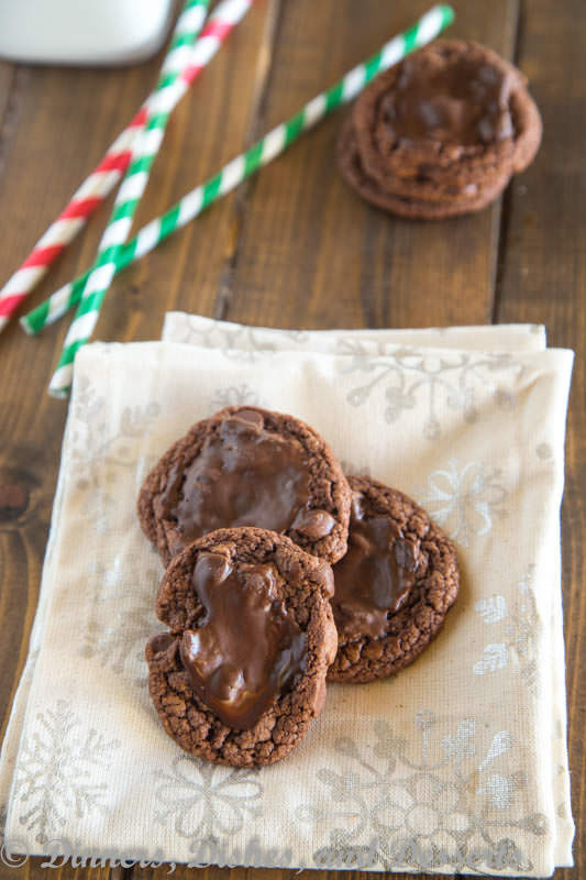 Andes Mint Cookies - super easy cookies that start with a cake mix. They are then topped with an Andes Mint "glaze"