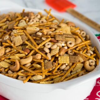 Party Mix - a version of Chex Party mix that has been around for about 50 years! We make it every single year and is a staple for the holidays!