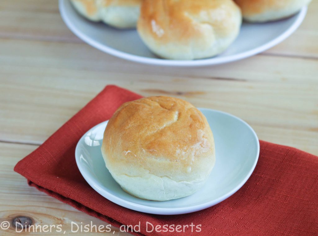 french bread dinner rolls on a plate
