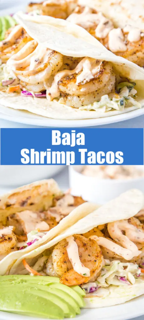 shrimp tacos collage for pinterest