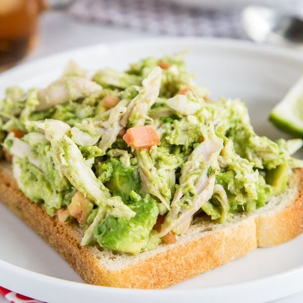 Avocado Chicken Salad - Take chicken salad to a new level with avocado! It is naturally creamy without any mayo or sour cream. Great for quick lunches, easy dinners and even picnics!