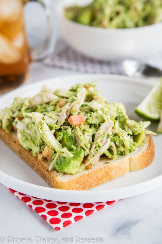 Chicken salad with avocados and no mayo