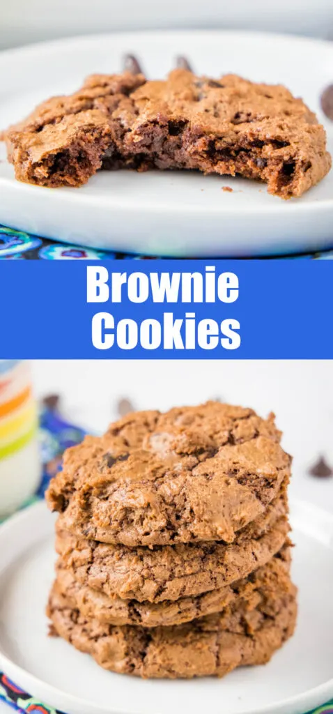 fudgy brownie cookies pinterest collage