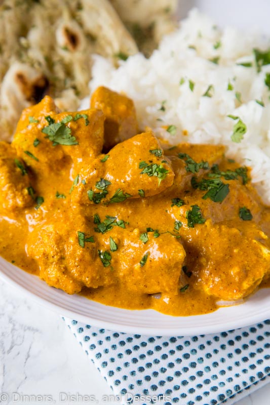 A plate of Chicken and Masala
