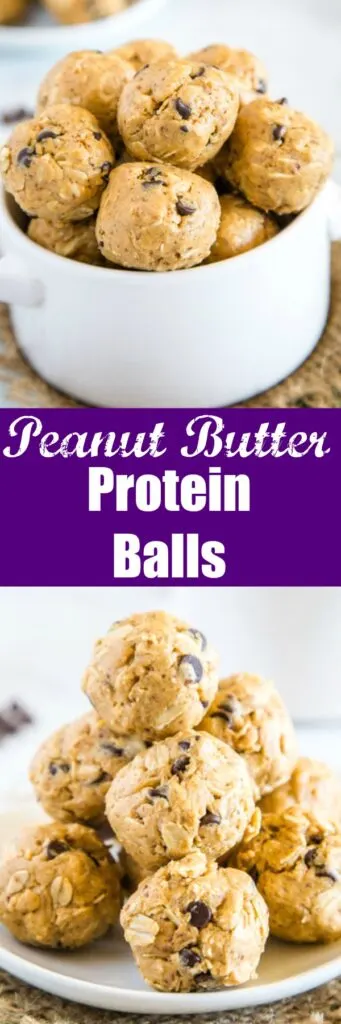 Peanut Butter Protein Balls • Dishing Delish