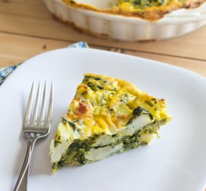 indian spiced quiche on a plate