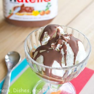 nutella magic shell in a cup