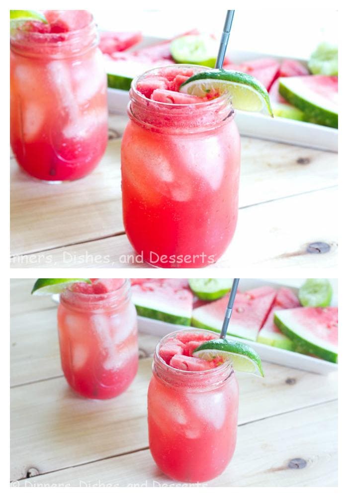 Watermelon (Gin) Fizz {Dinners, Dishes, and Desserts}