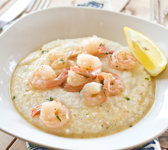 Lemon Garlic Shrimp & Grits