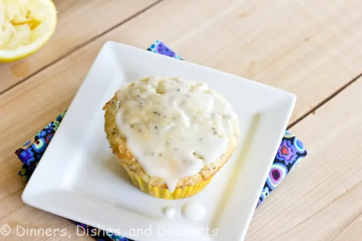 lemon chia seed muffins on a cup