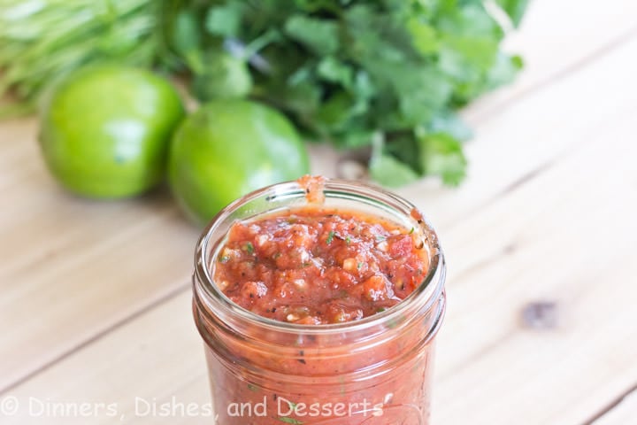 fire roasted salsa in a jar