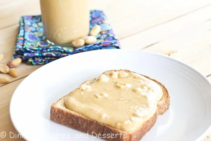 homemade peanut butter on toast