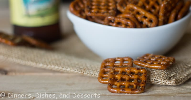 curried pretzels in a bowl