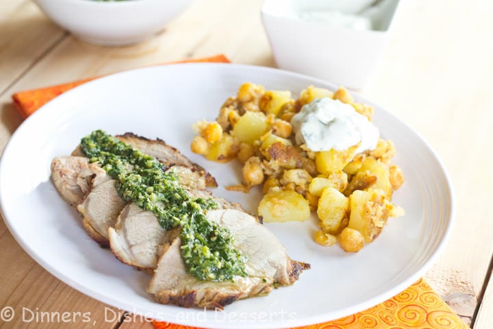 lime marinated pork tenderloin with chimichurri