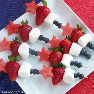 patriotic fruit skewers