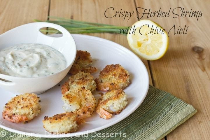 Crispy shrimp with Chive Aioli 