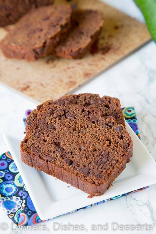 Double Chocolate Zucchini Bread - Rich and chocolatey bread that uses all of that summer zucchini. You will never know there are veggies in there!