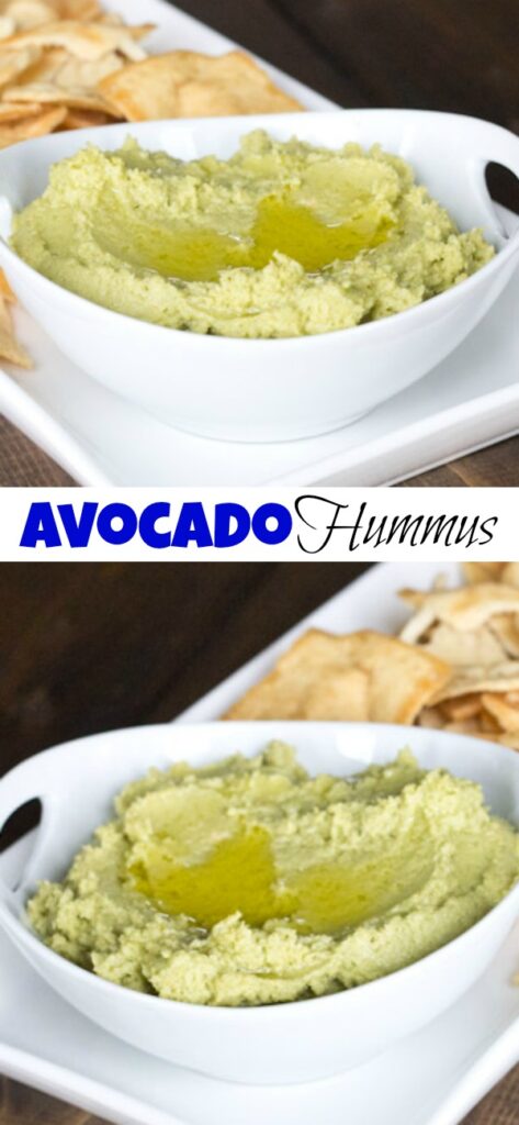 avocado hummus in a bowl