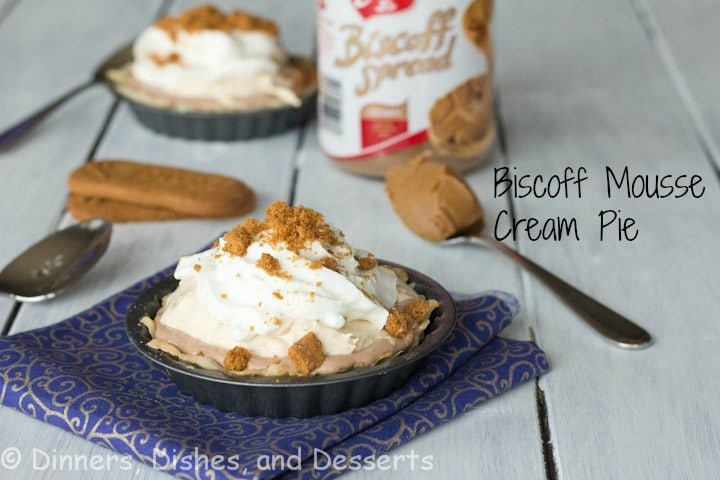 biscoff mousse cream pie 