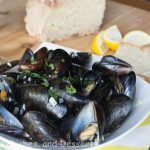 steamed mussels on a plate