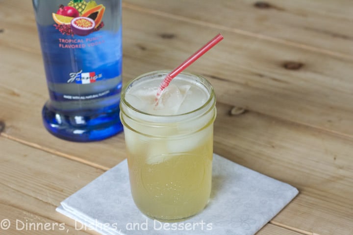 tropical lemonade in a cup