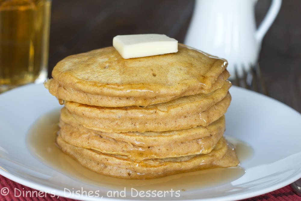 brown butter pancakes on a plate