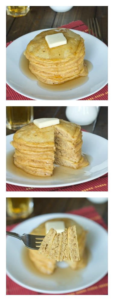 Brown Butter Pumpkin Pancakes - Fluffy pancakes with nutty brown butter and pumpkin!